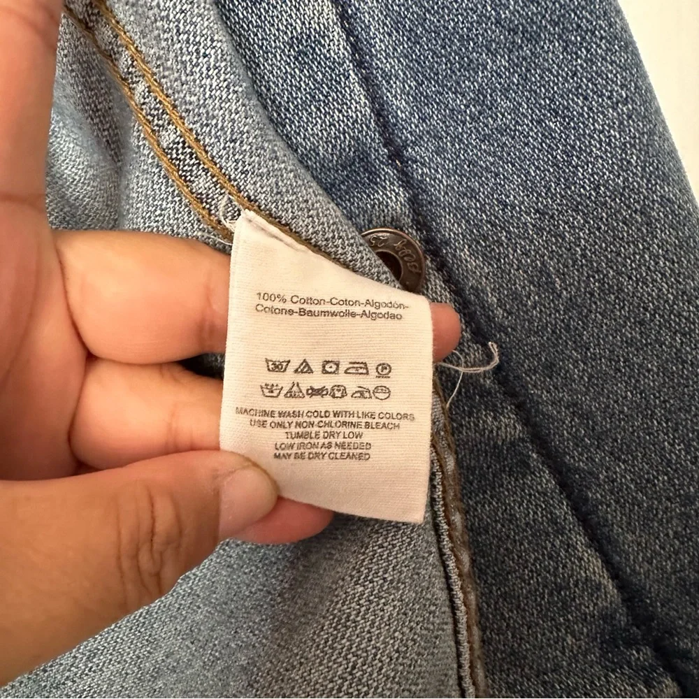 Free people size M blue denim over sized Jacket - Picture 6 of 13
